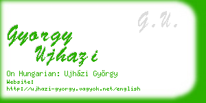gyorgy ujhazi business card